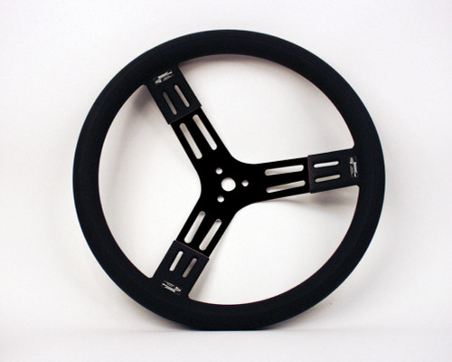 Longacre 15in. Steering Wheel Black Steel Smooth Grip - LON52-56841