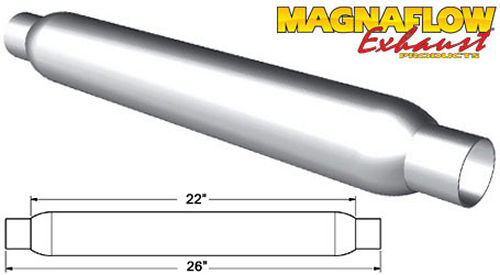 Magnaflow Glass Pack Muffler 2in Aluminized Medium - MAG18134