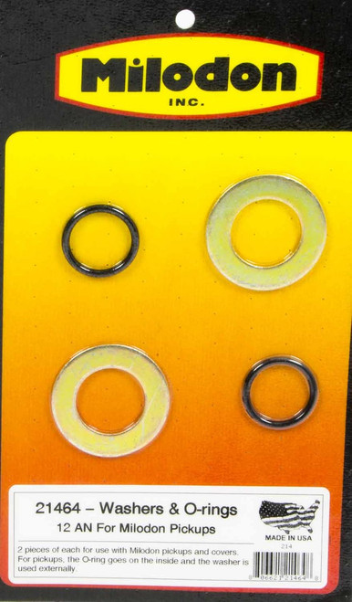 Milodon -12an Large Washers & O-Rings (2-Each) - MIL21464
