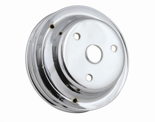 Mr. Gasket Chrome Crank Pulley Double Groove - MRG4977