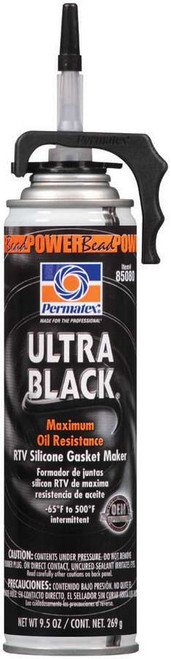 Permatex Powerbead Ultra Black RTV Silicone 9.5oz - PEX85080