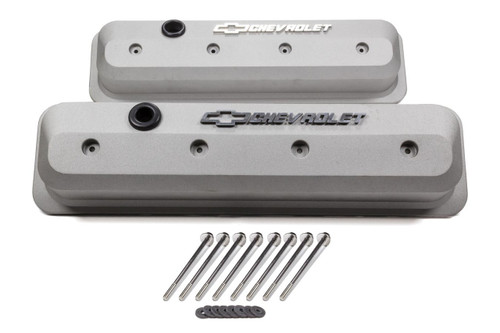 Proform SBC Valve Cover Slant Edge Gray Crinkle - PFM141-842