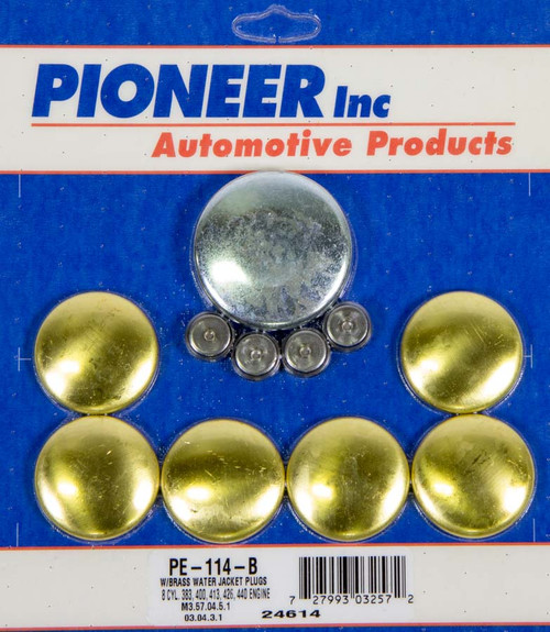 Pioneer 383 Dodge Freeze Plug Kit - Brass - PIOPE114B