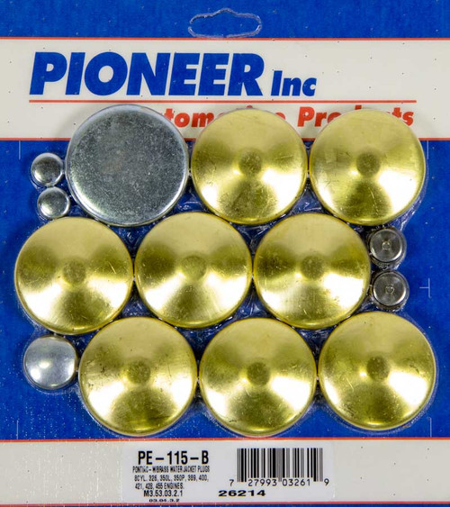 Pioneer 350 Pontiac Freeze Plug Kit - Brass - PIOPE115B