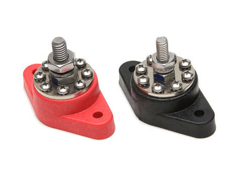 Painless 8-Point Distribution Blocks (Red/Blk) 1 Each - PWI80116