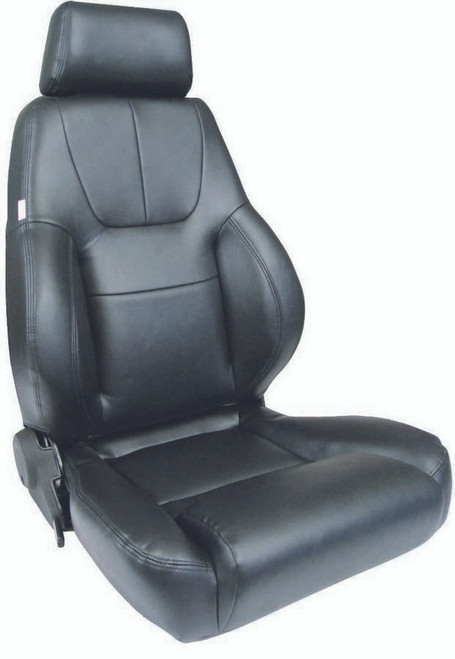 Scat Elite Lumbar Seat - LH - Black Vinyl - SCA80-1200-51L