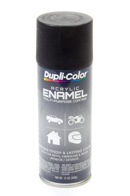 Dupli-Color Semi Gloss Black Enamel Paint 12oz - SHEDA1603
