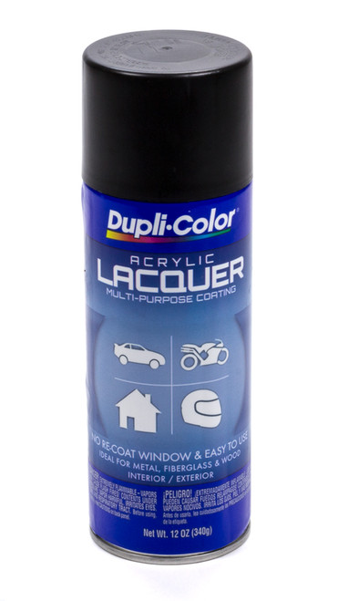 Dupli-Color Semi Gloss Black Lacquer Paint 12oz - SHEDAL1608