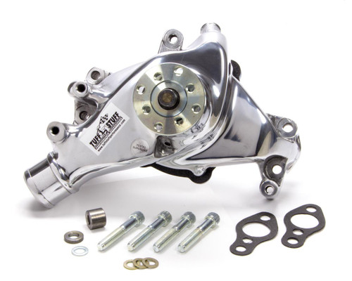 Tuff-Stuff 69-96 SBC Water Pump Long Polished SuperCool - TFS1448NB