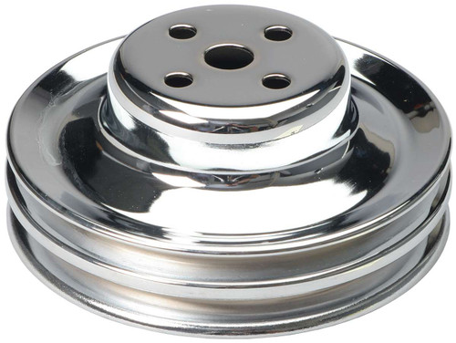 Trans-Dapt 65-66 Ford 289 Water Pump Pulley Chrome 2 Grv - TRA8301