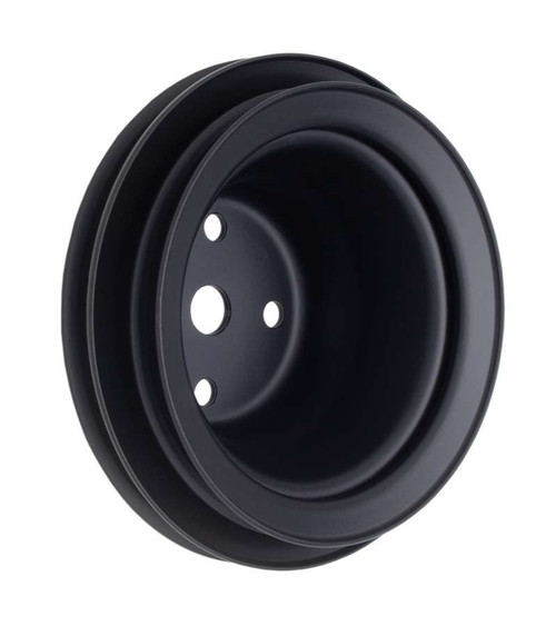 Trans-Dapt BBC LWP Water Pump Pulley 2 Groove Black - TRA8623