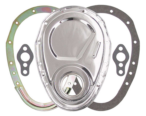 Trans-Dapt SBC 2-Piece Timing Cover Chrome - TRA8909