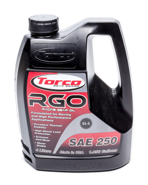 Torco RGO Racing Gear Oil 250- 4-Liter Bottle - TRCA240250SE