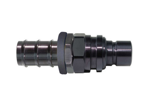 Jiffy-Tite Q/R #8 Male Push Lock Plug Valved Black - JFT52508P