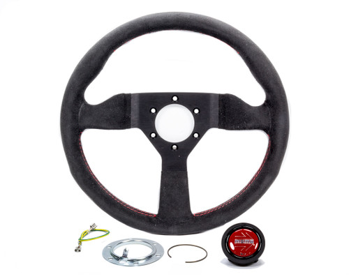 Momo Monte Carlo 350 Steering Wheel Leather Red Stitch - MOMMCL35AL3B