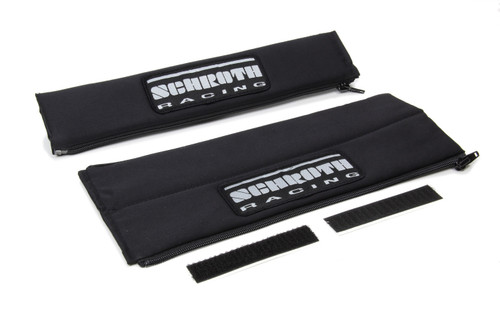 Schroth Harness Pads 2in Wide Black w/ Silver Patch - SRBSR09119