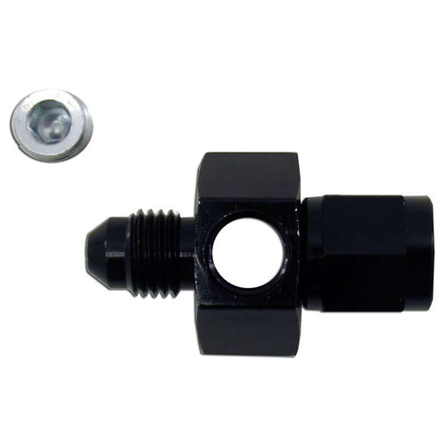 NX 6an Swivel Gauge Adapter Fitting - Black - NXS15502