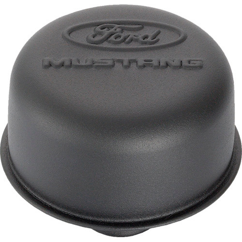 Ford Black Steel Breather W/Ford Mustang Logo - FRD302-221