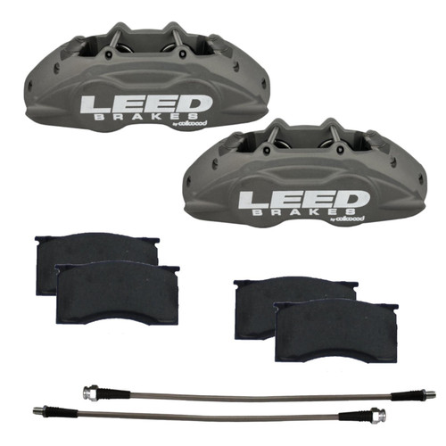 Leed 64-67 Mustang Brake Caliper/Pad Kit Anodized - LEECC0005