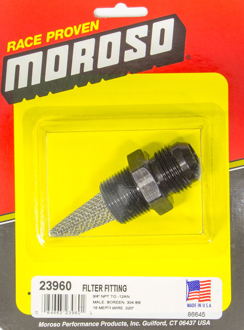Moroso Filter Fitting-3/4in NPT -12AN Male