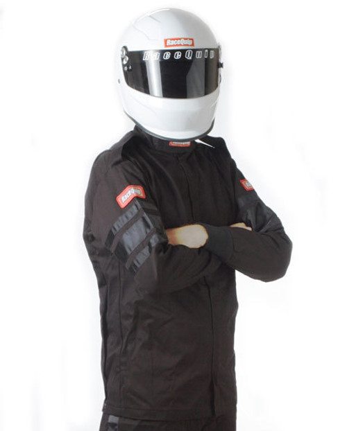 RaceQuip Black Jacket Single Layr Large