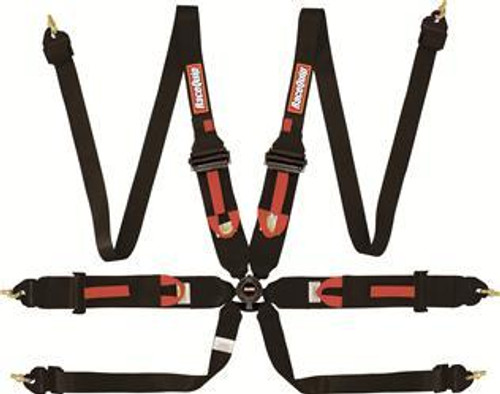 RaceQuip 6pt Harness Camlock P/U Lap Black HNR FIA