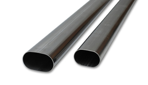 Vibrant Performance 4In Oval T304 Stainless Steel Straight Tubing