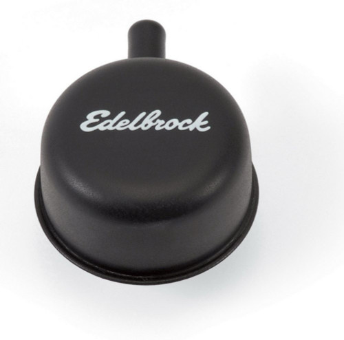 Edelbrock Round Cap w/Nipple Black
