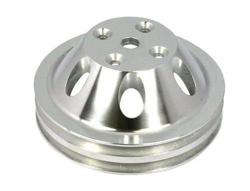 Pol Alum SBC Double Groove Pulley