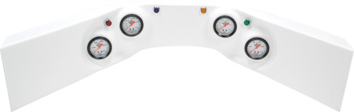 QuickCar Racing Products 4-Gauge Molded Dash OP/WT/OT/FP White