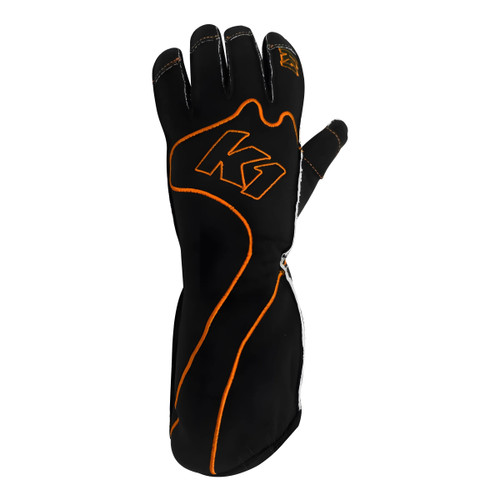 K1 Racegear Gloves Karting RS1 Youth 2X-Small Black/Orange - K1R13-RS1-O-2XS