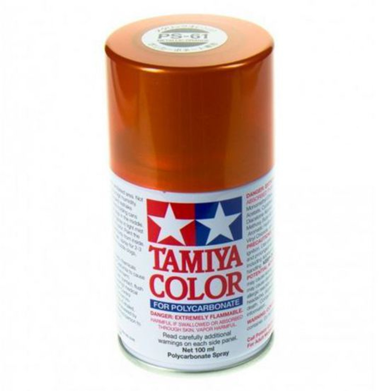 PS61 Tamiya 100ml Polycarbonate Spray Paint Metallic Orange