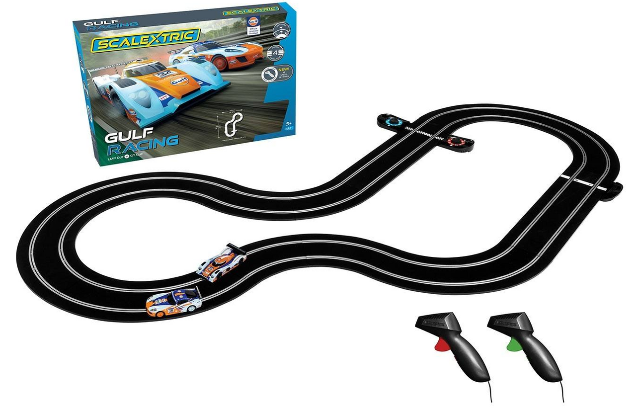 scalextric c1384 gulf racing set
