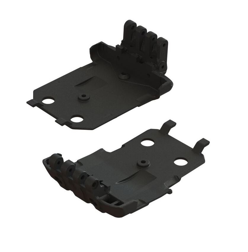 Arrma ARA320632 - Set Di 2 Pattini Inferiori In Metallo Per Modellismo RC, Ricambio Originale
