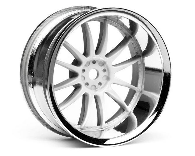 HPI Racing 3285 WORK XSA 02C Wheels 26mm Chrome/White