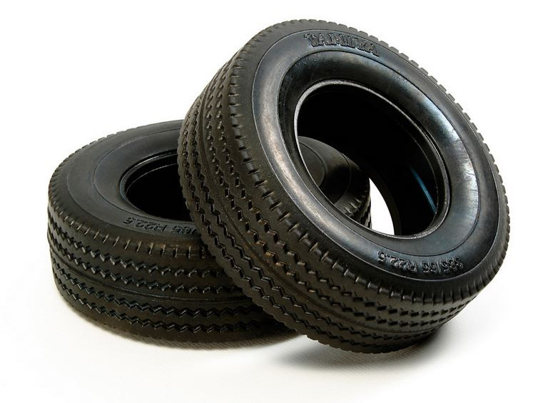 Tamiya 56528 Tractor Truck Tyres 30mm Hard 2Pcs