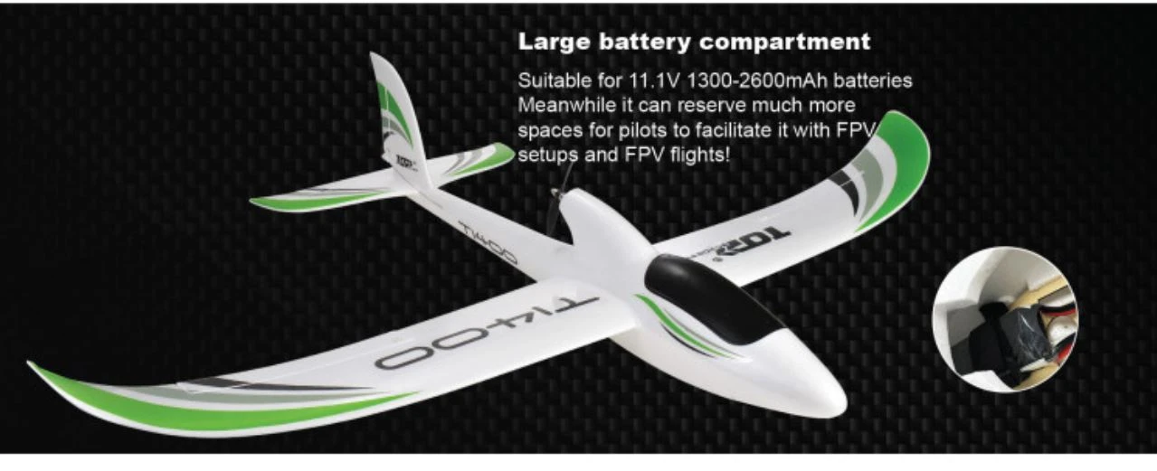 Top RC T1400 1.4m PNP Electric Glider