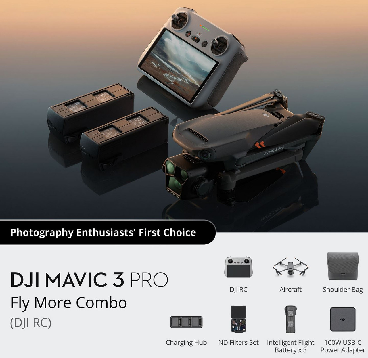 DJI Mavic 3 Pro Fly More Combo w/DJI RC
