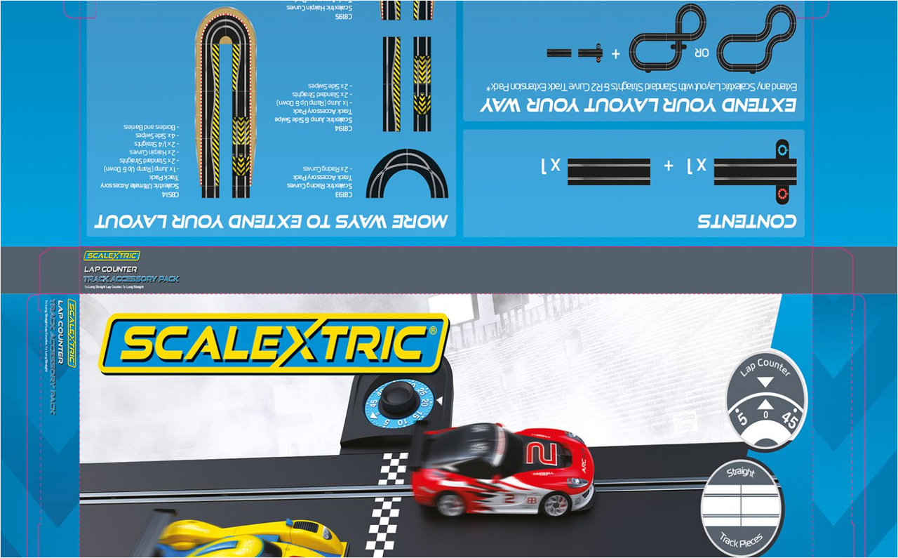 Pack d'accessoires Micro Scalextric : Compteurs de tours éjecteur