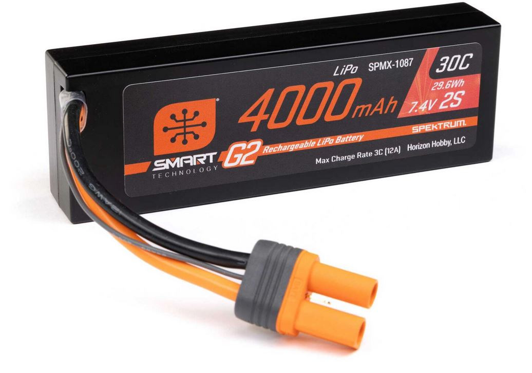 Batteria LiPo Spektrum Smart G2 7.4V 5000mAh 2S 100C - Per Modellini, Connettore IC5, SPMX52S100H5 - 2