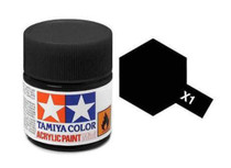 X1 Tamiya 10ml Gloss Acrylic Paint: Black