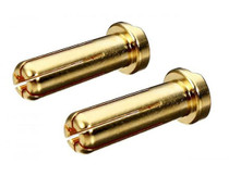 5mm Gold Bullet Connector low profile Male 2pcs