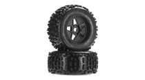 Arrma AR510092 DBoots Backflip MT 6S Tyre Wheel Set Glued Black (2)