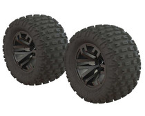 Arrma ARA550086 DBoots Fortress MT Tyre Set Glued Gun Metal (2)