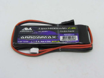 Arrowmax 1400mAh 7.4V Receiver Pack GP w/JR Lead