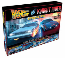 Scalextric C1431 Back to the Future vs Knight Rider Slot Car Set