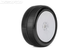 JetKo 1/8 Sting Buggy Tyres Super Soft mounted White Wheels