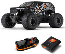 Arrma 1/10 GORGON 4X2 MEGA 550 Brushed Monster Truck Ready-To-Assemble Kit w/Battery & Charger Black