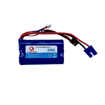 Yuntong 2S 5000mAh 7.4V 10C Li-Ion w/JR & EC3 Discharge Plugs