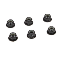 Team Losi Racing TLR336000 4mm Aluminum Serrated Lock Nuts, Black (6)